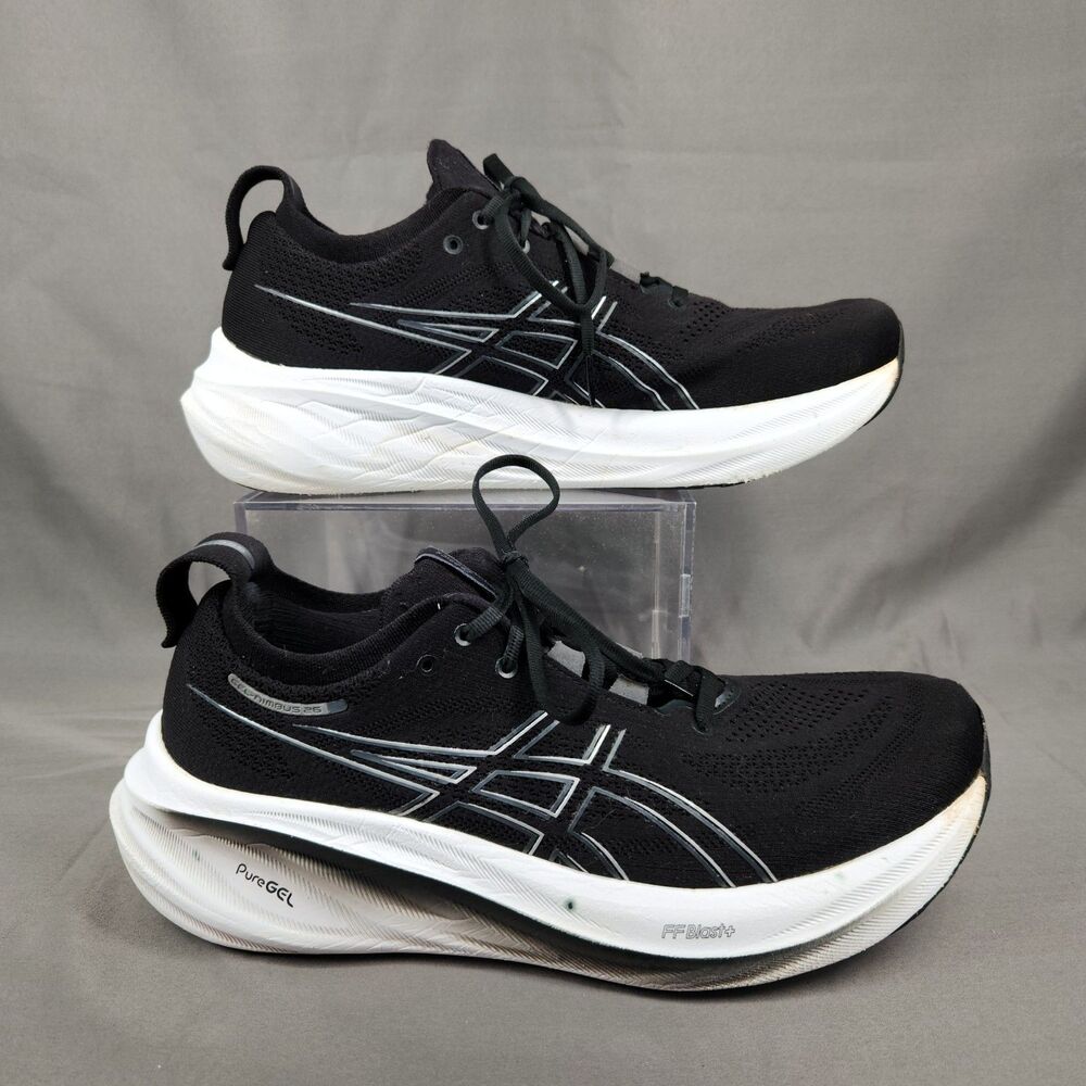 ASICS Gel Nimbus 26 Shoes Women Size 12 Running Black